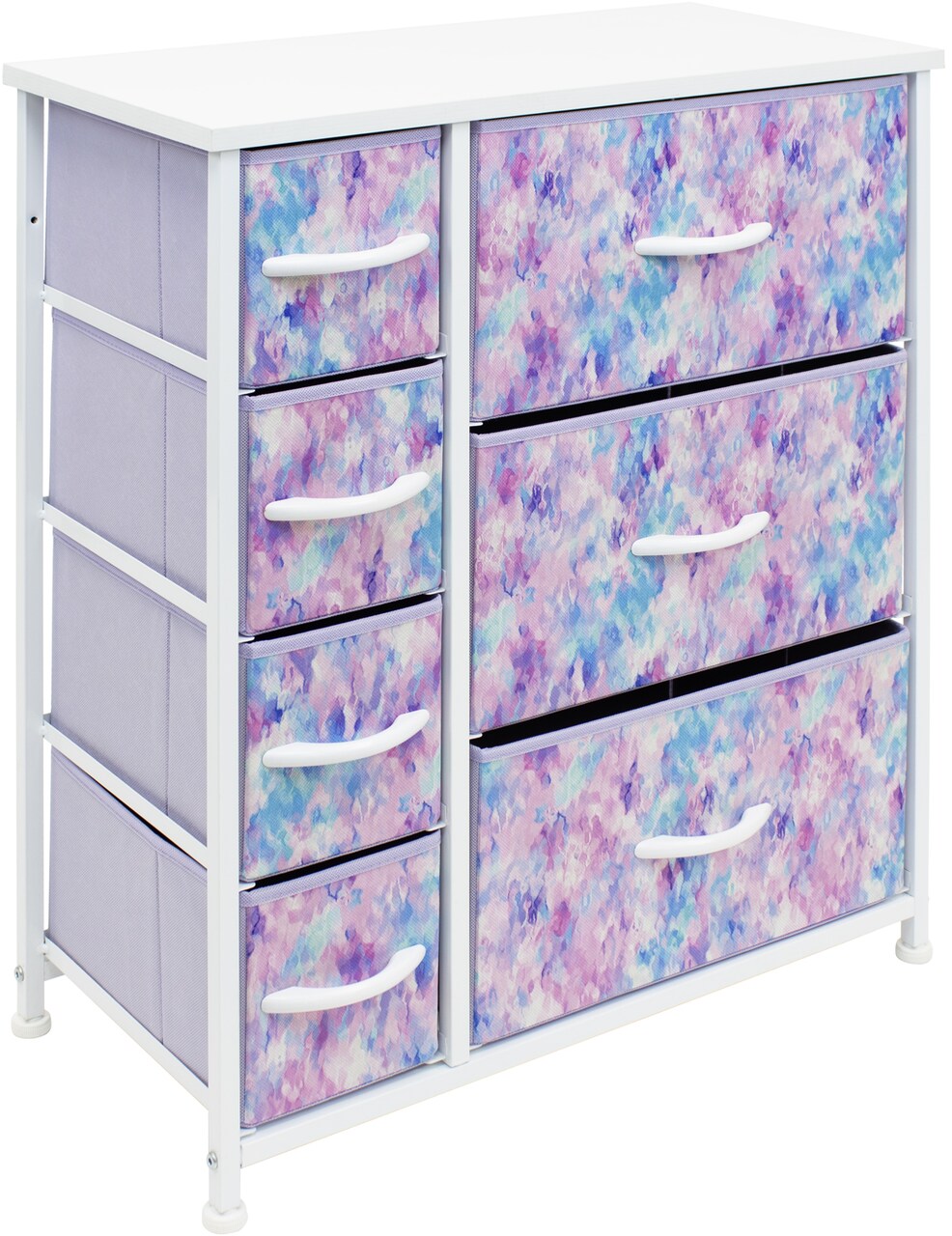 Sorbus Dresser with Drawers - Furniture Storage Tower Unit for Bedroom, Hallway, Closet, Office Organization - Steel Frame, Wood Top, Easy Pull Fabric Bins